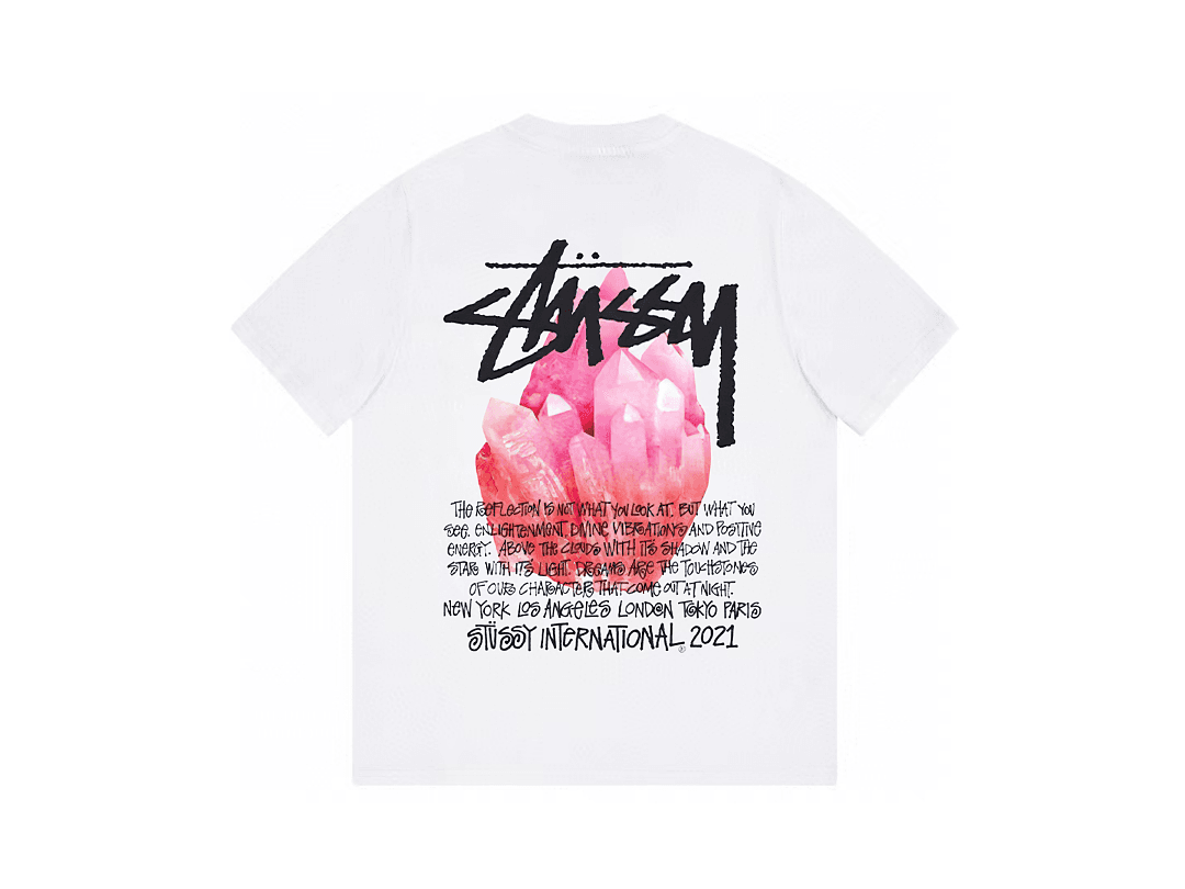 T-Shirt Stussy Pink Crystal Diamond foto 08