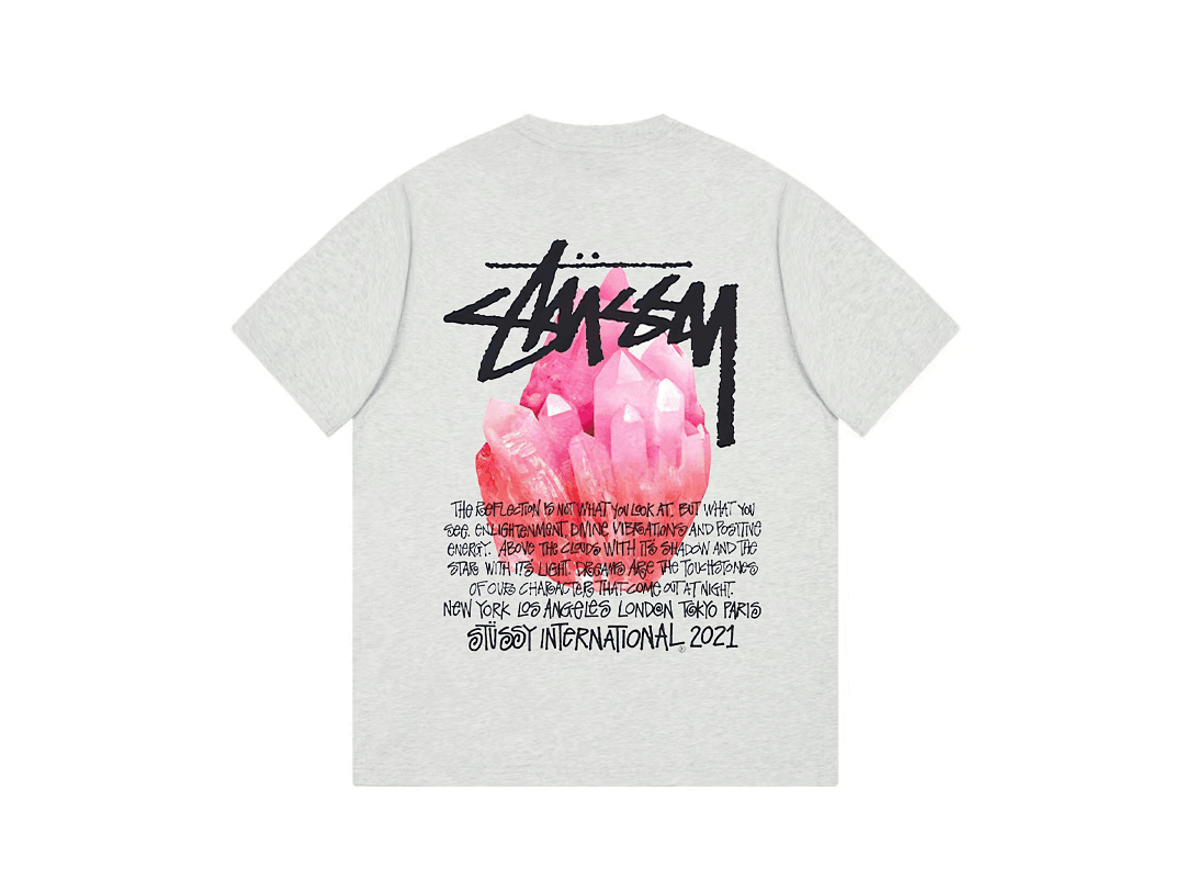 T-Shirt Stussy Pink Crystal Diamond foto 09