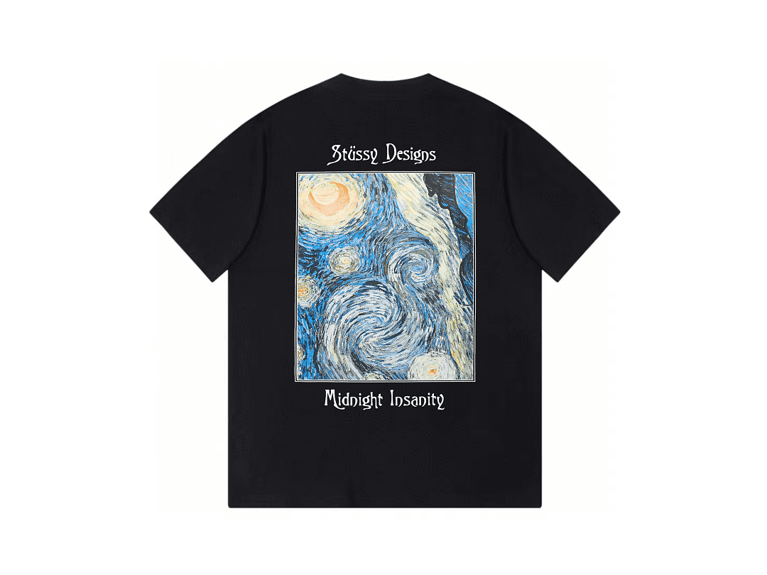 T-Shirt Stussy Oil Painting Starry Sky foto 06