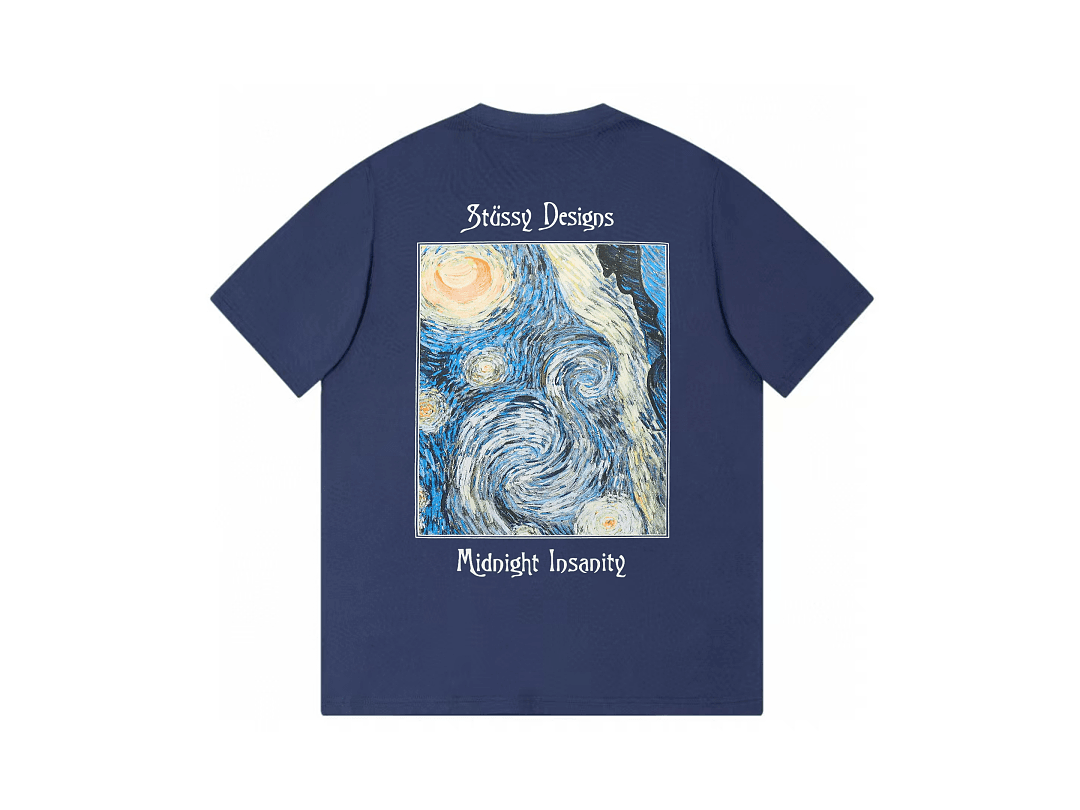 T-Shirt Stussy Oil Painting Starry Sky foto 07
