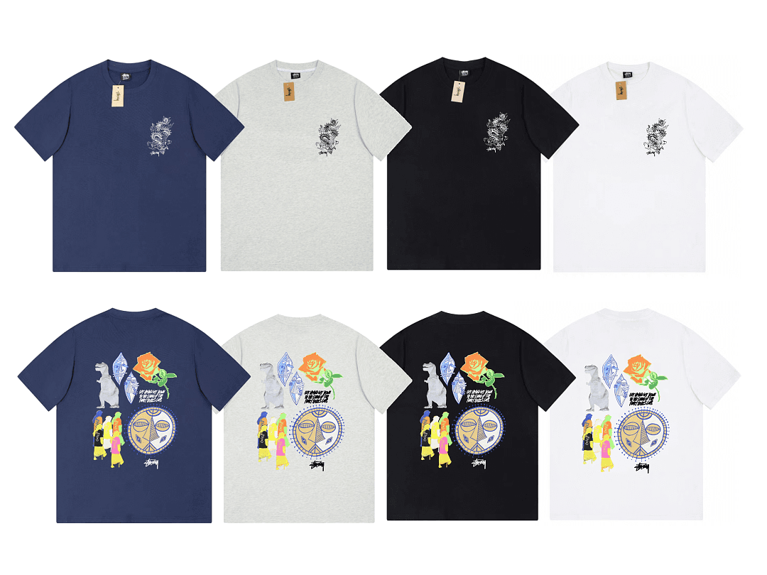 T-Shirt Stussy Dinosaur Rose foto 05