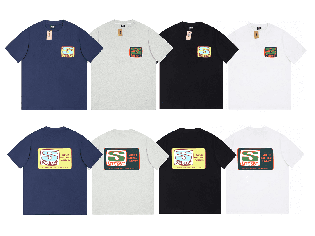 T-Shirt Stussy Letter Badge Logo foto 09