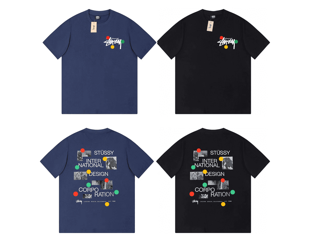 T-Shirt Stussy Colorful Circle Logo foto 05