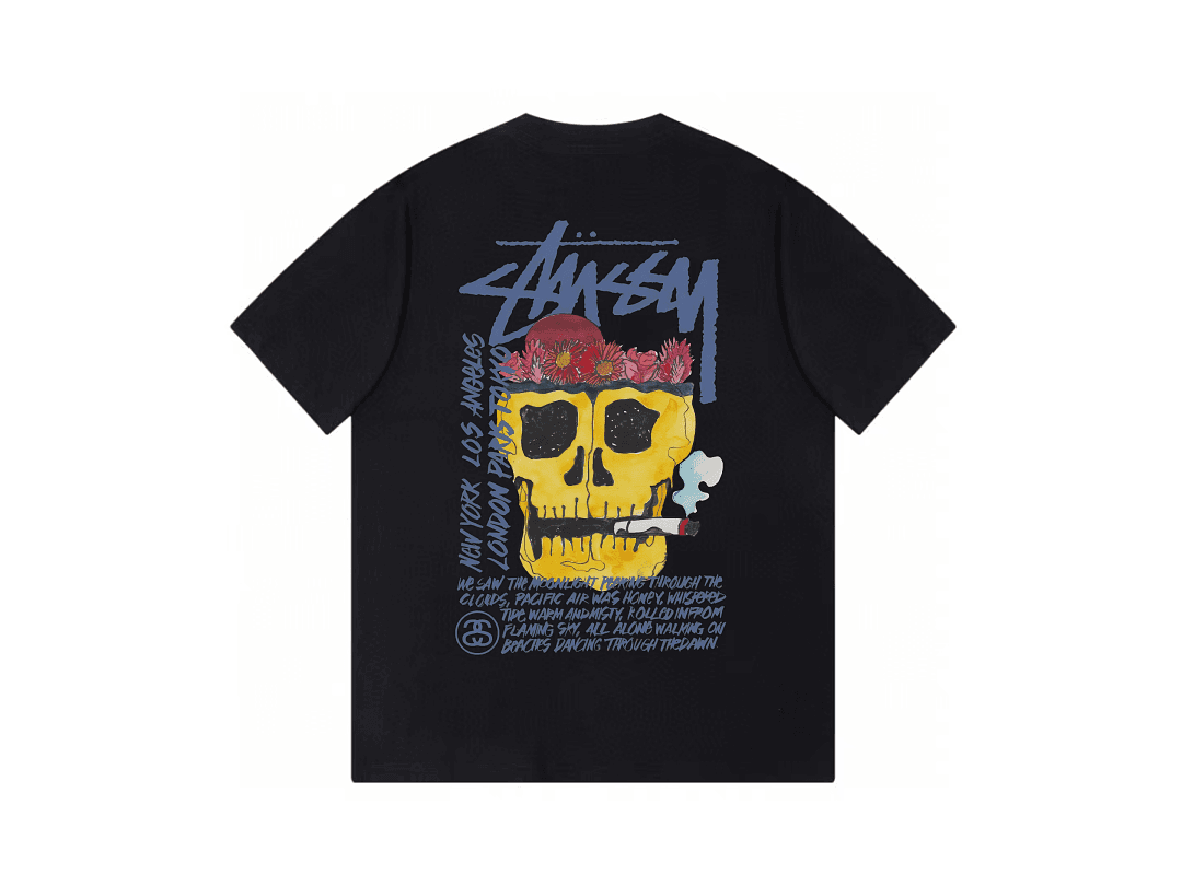 T-Shirt Stussy Smoky Skull foto 04