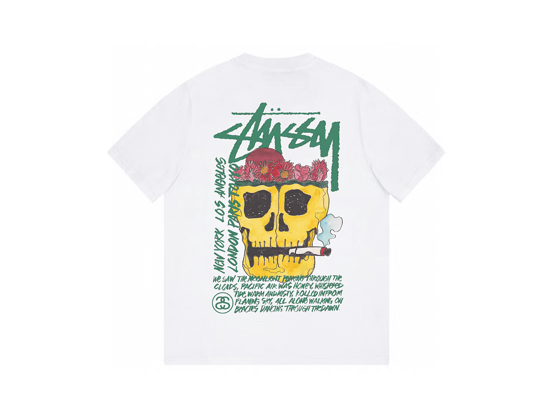 T-Shirt Stussy Smoky Skull foto 05