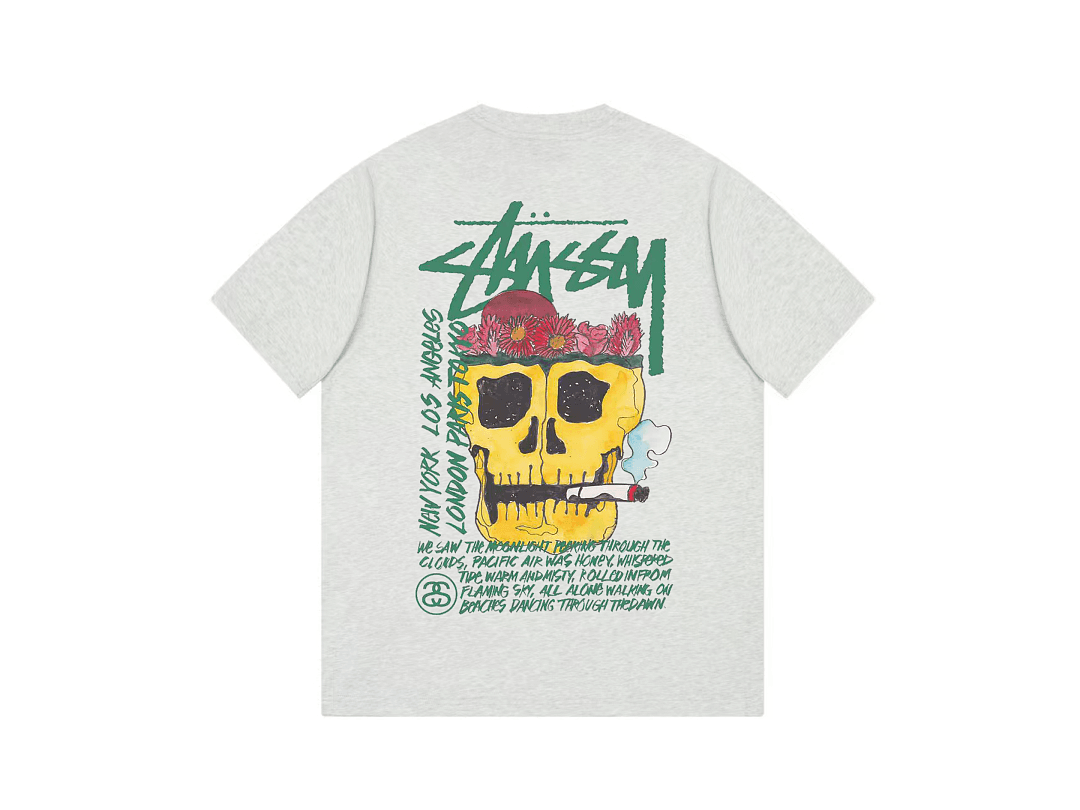 T-Shirt Stussy Smoky Skull foto 06