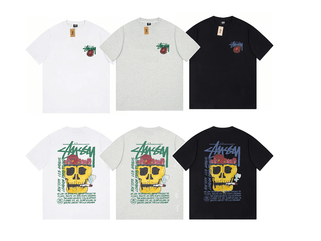 T-Shirt Stussy Smoky Skull foto 07