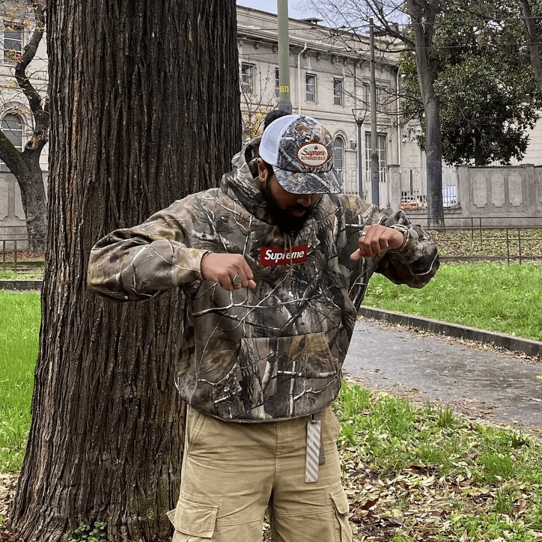 Sweatshirt Supreme Box Logo Camuflagem Ramos foto 10