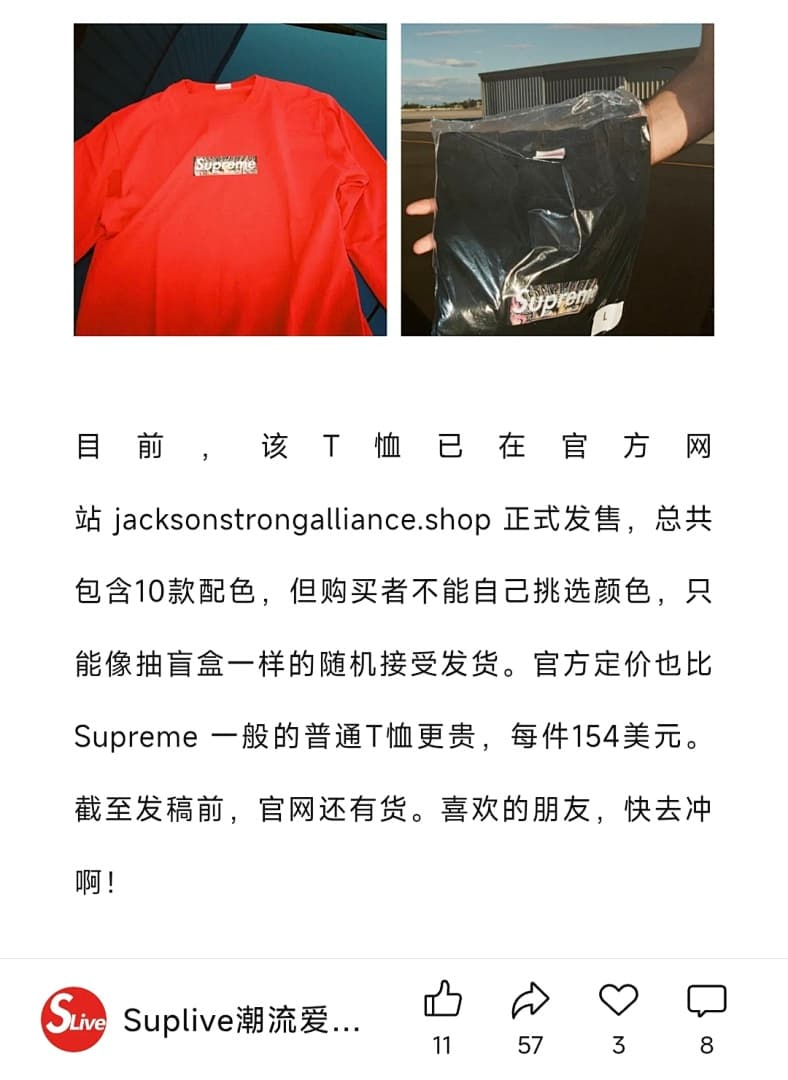 T-Shirt Supreme Michael Jackson Box Logo foto 02