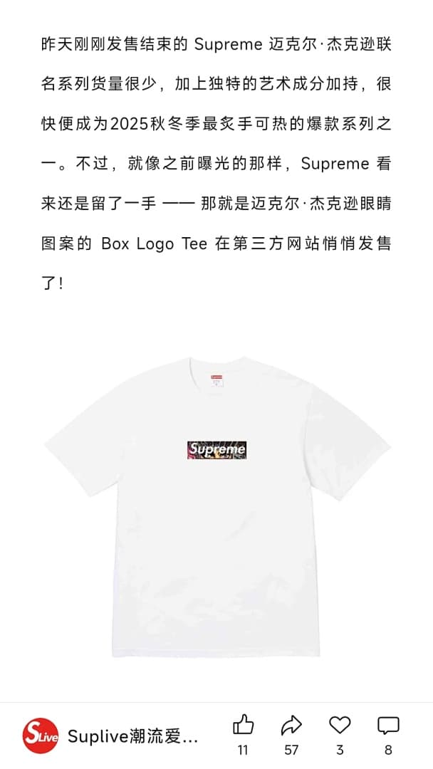 T-Shirt Supreme Michael Jackson Box Logo Variante foto 04