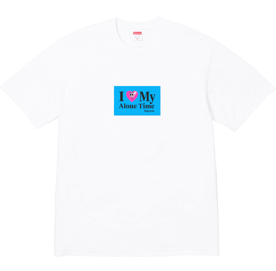 T-Shirt Supreme SS26 Alone Time Coração Rosa foto 13