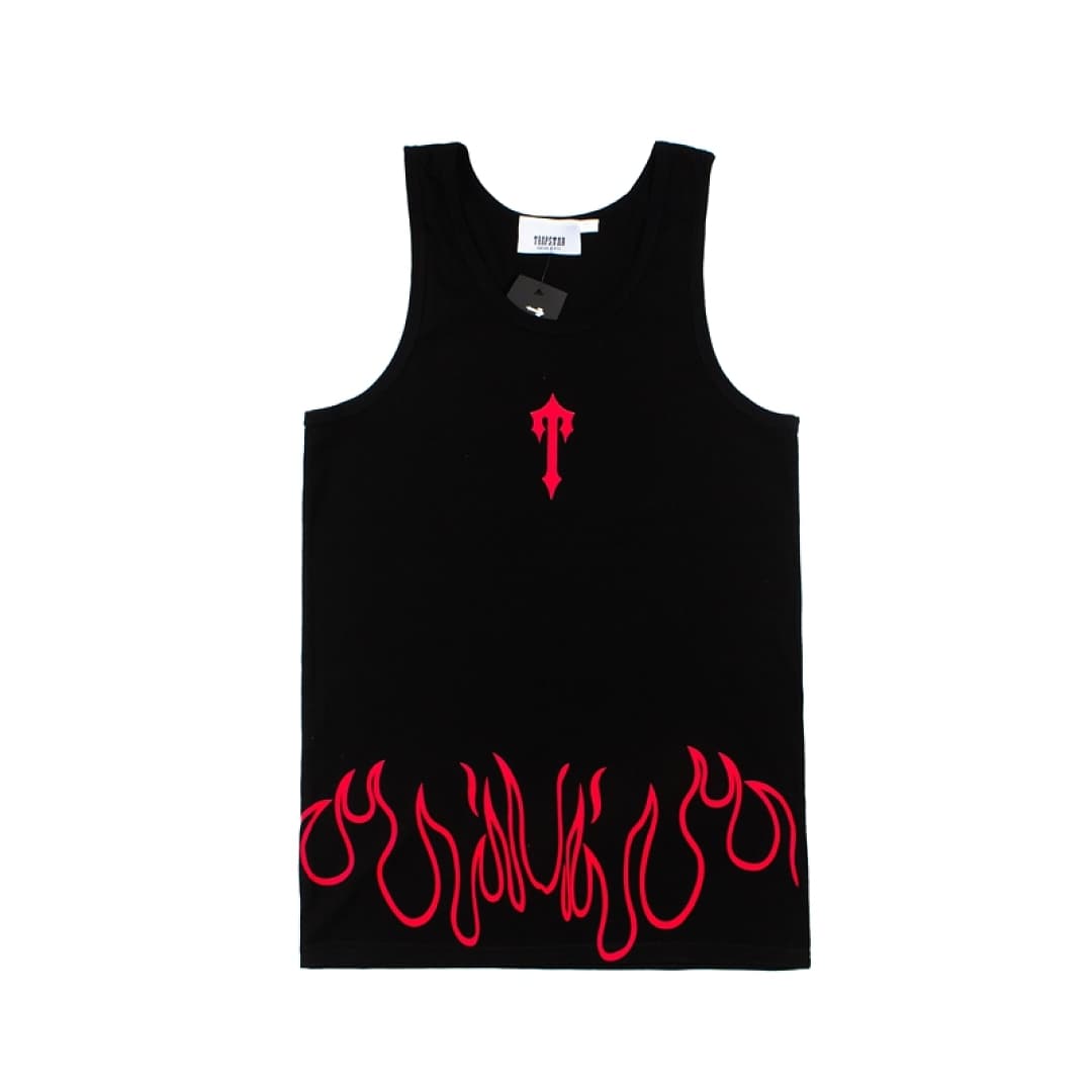 Sleeveless Vest Trapstar Flame Letters foto 01