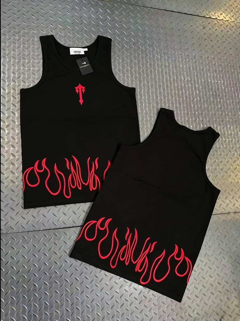 Sleeveless Vest Trapstar Flame Letters foto 12