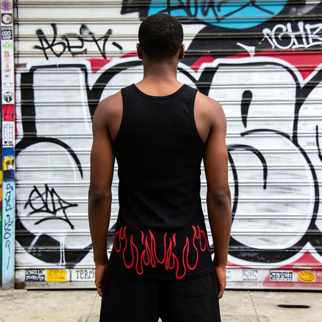 Sleeveless Vest Trapstar Flame Letters foto 13