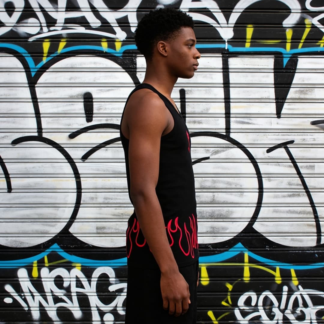 Sleeveless Vest Trapstar Flame Letters foto 15