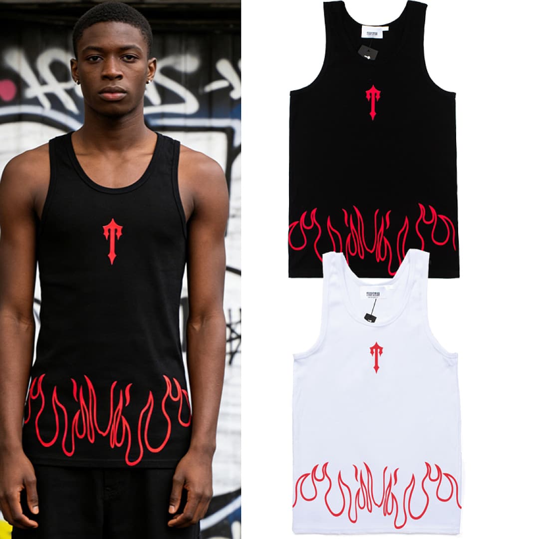 Sleeveless Vest Trapstar Flame Letters foto 20