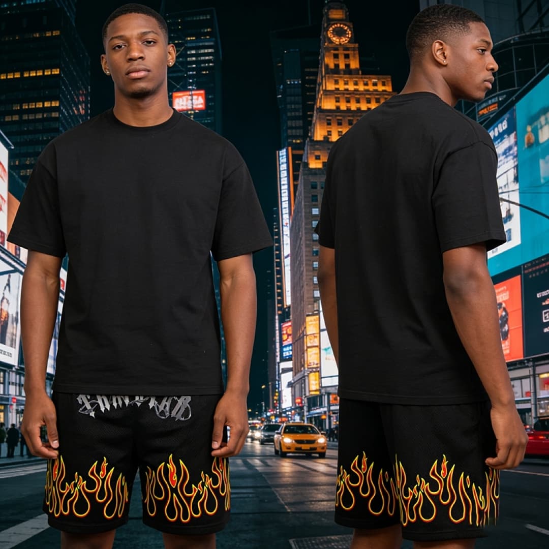 Shorts Trapstar Flame Mesh foto 17