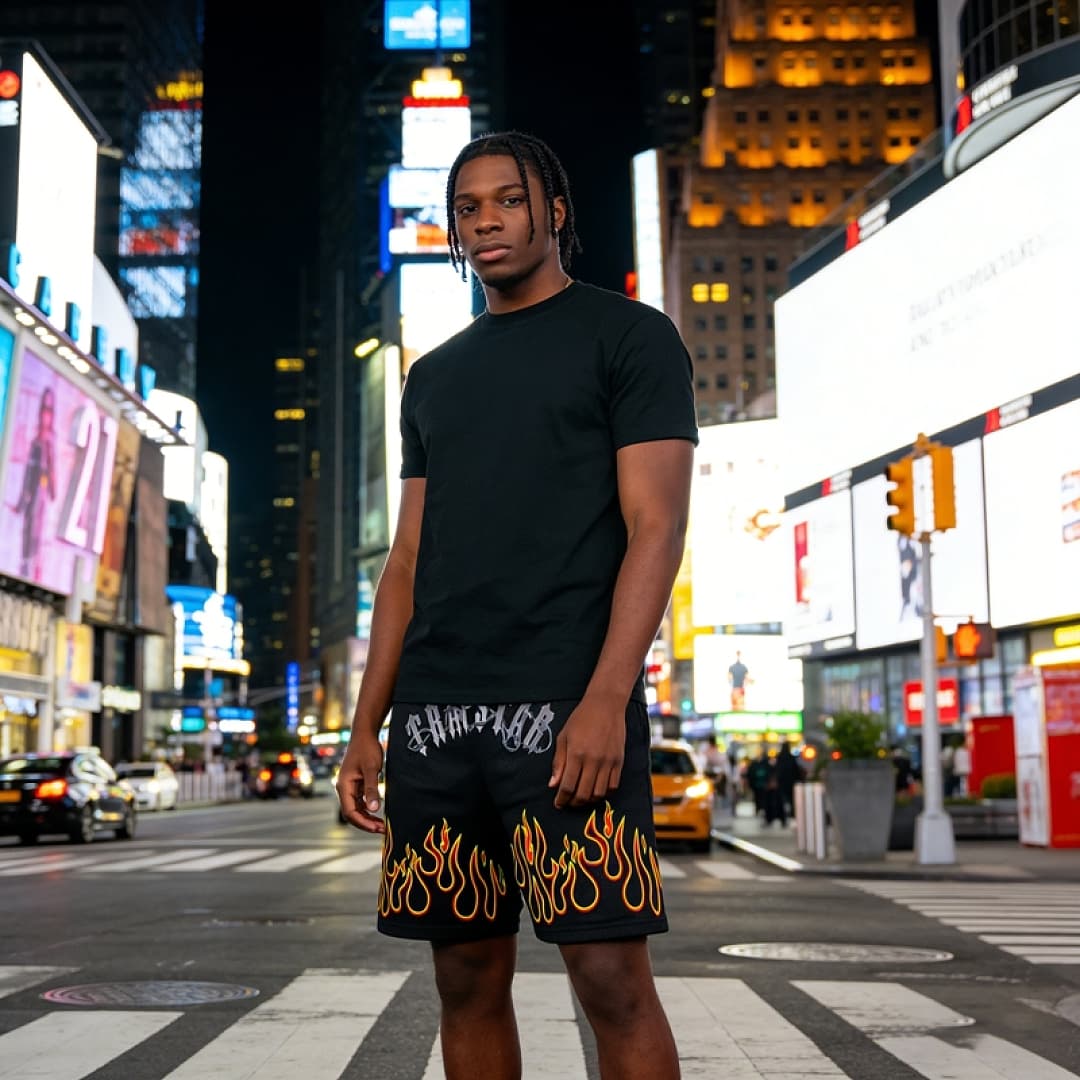 Shorts Trapstar Flame Mesh foto 18