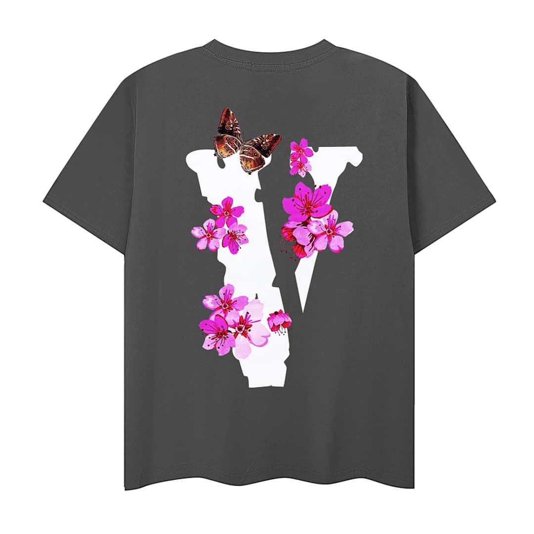 T-shirt Vlone Butterfly Flowers foto 03