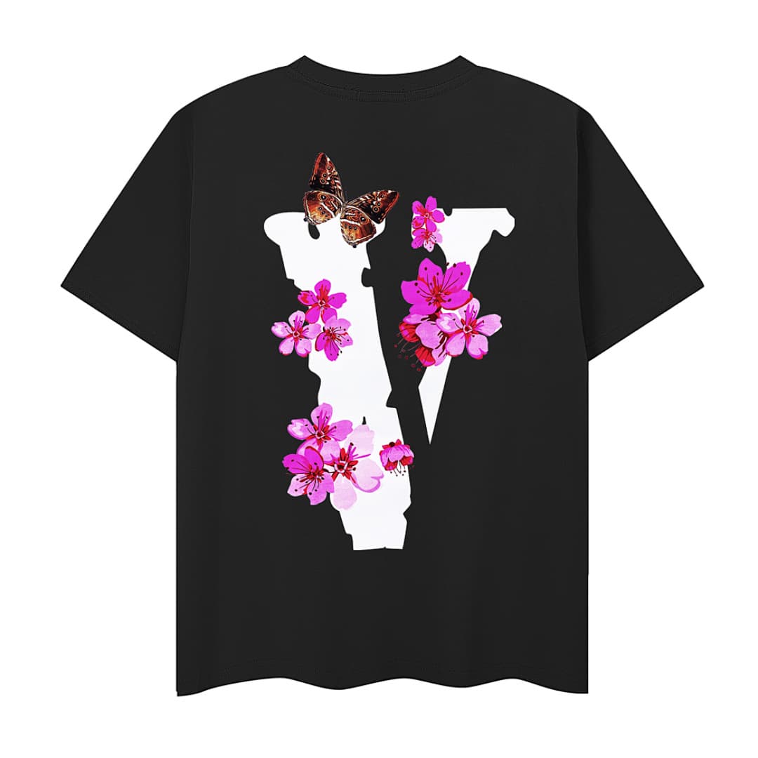 T-shirt Vlone Butterfly Flowers foto 05