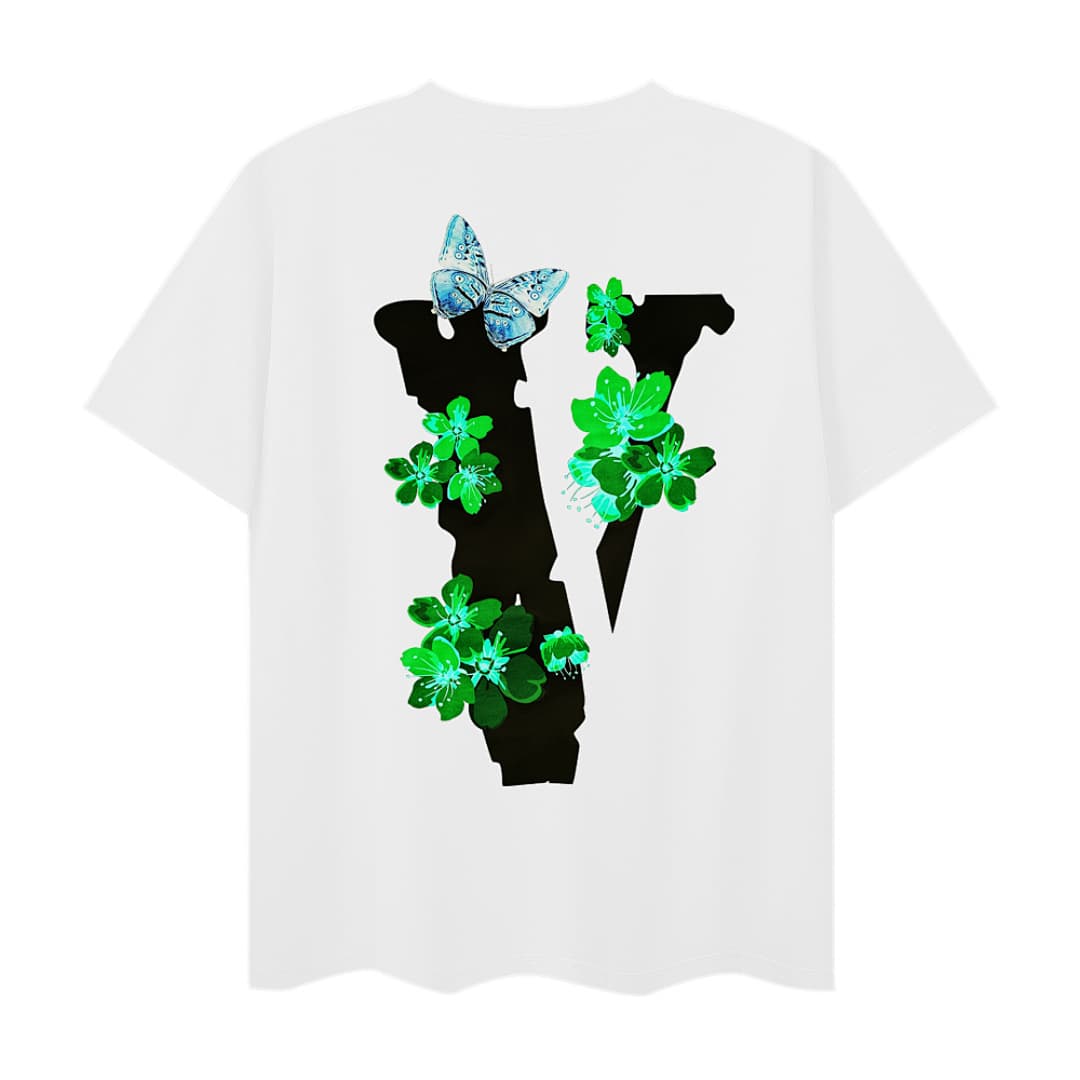 T-shirt Vlone Butterfly Flowers foto 07