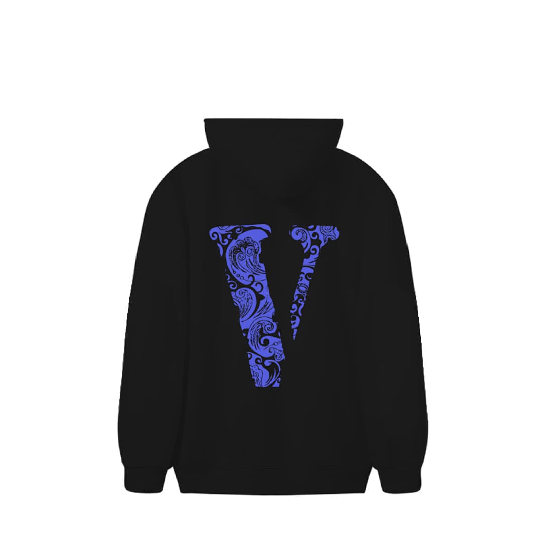 Hoodie Vlone Paisley Porcelana Azul Fleece foto 11