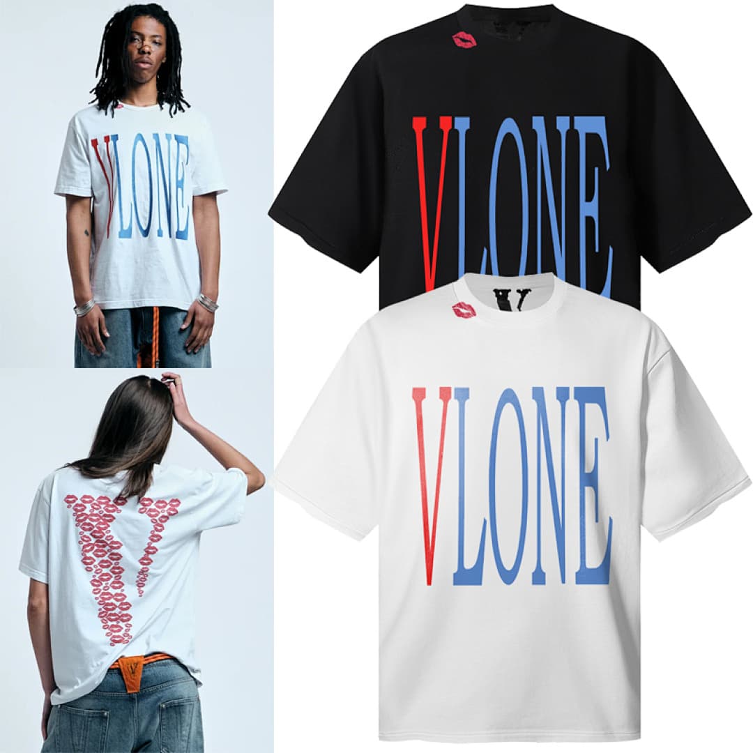 T-shirt Vlone Red Lipstick Bordado foto 01