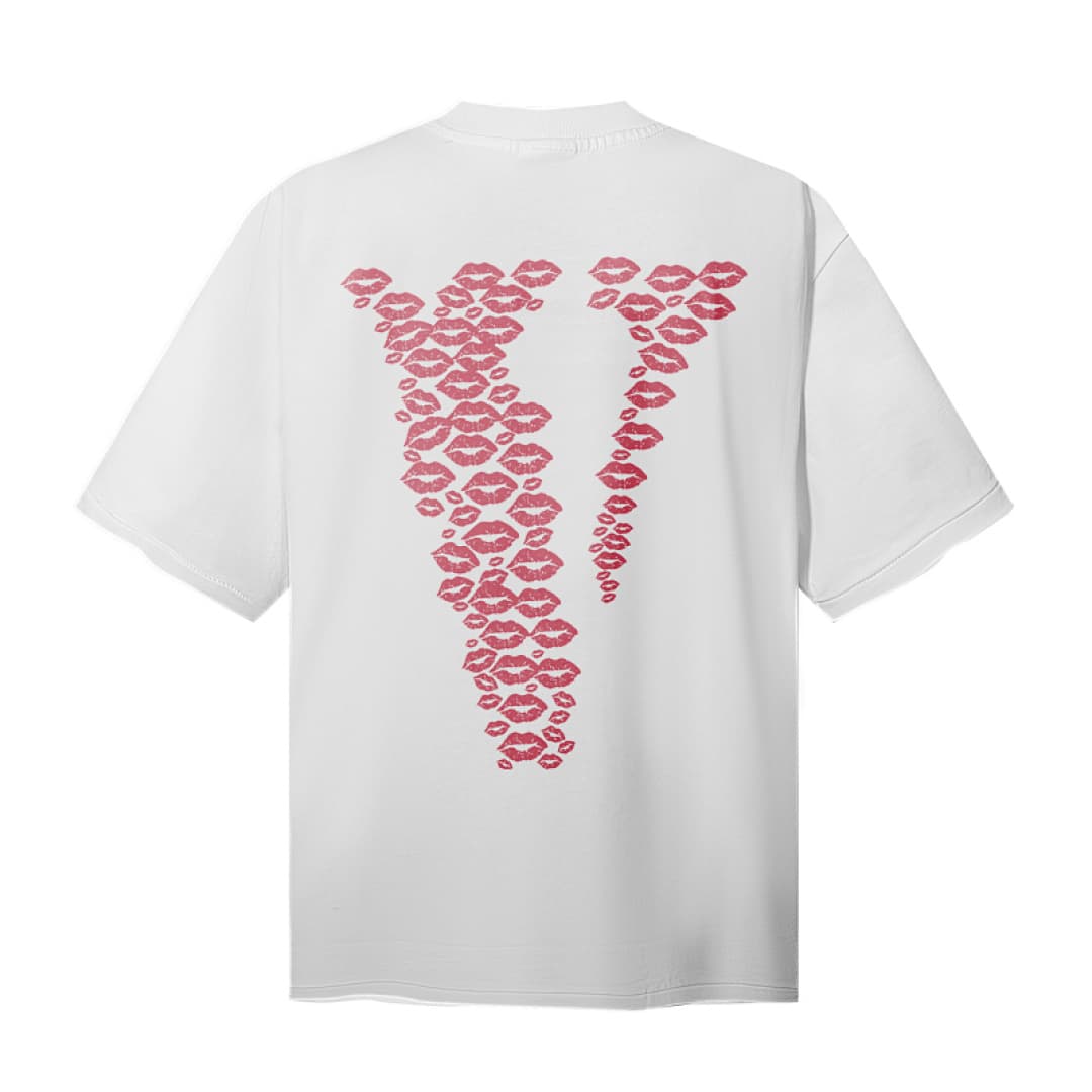 T-shirt Vlone Red Lipstick Bordado foto 03
